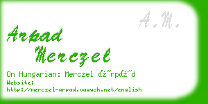 arpad merczel business card